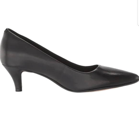 NEW Women's Clarks Linvale Jerica Black Pointed Toe Pumps Size 8 Wide - Picture 4 of 9